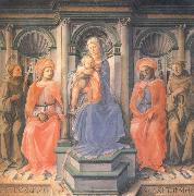 Fra Filippo Lippi Madonna and Child Enthroned with Sts Francis,Damian,Cosmas and Anthony of Padua USA oil painting artist